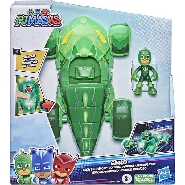 Pj Masks Veicoli con Luci, Super Pigiamini Geco-mobile