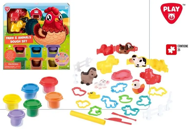 Plastilina della Fattoria, Pasta Modellabile con Forme e Accessori a tema