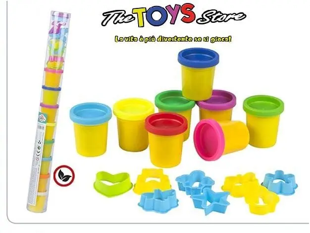 Plastilina in Tubo da 8 Vasetti e Accessori