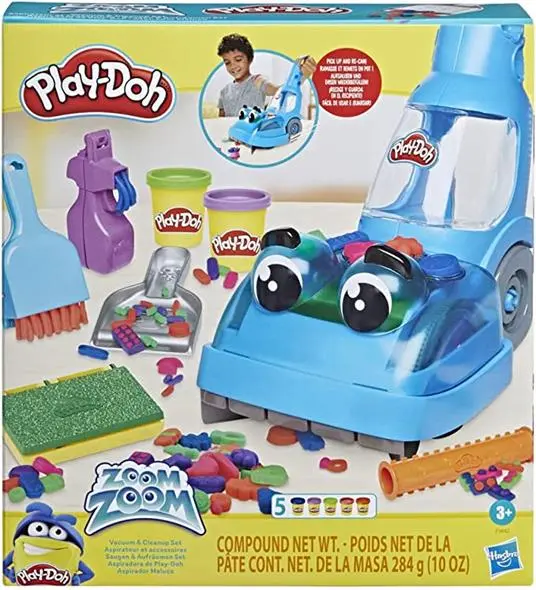 Play-Doh – L'Aspiratutto di Play-Doh, playset con 5 vasetti di pasta da modellare atossica