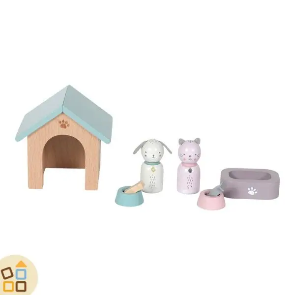 PLAY SET CANE GATTO IN LEGNO