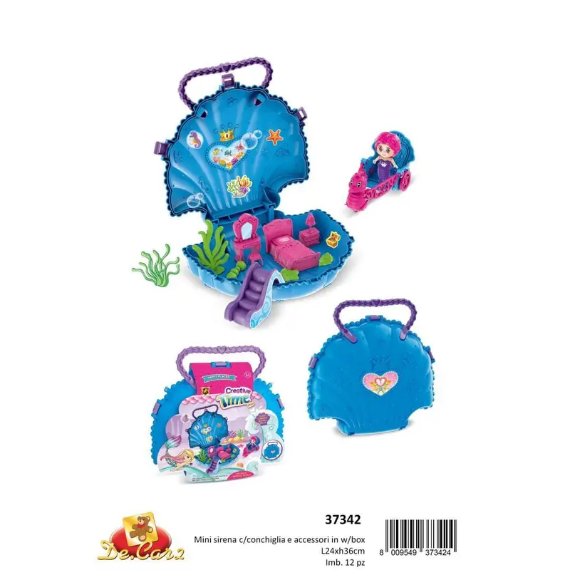 Playset bambola Sirena con Valigetta