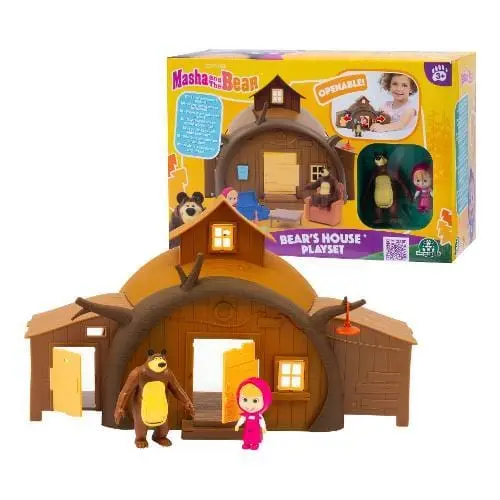 Playset Casa con 2 personaggi Masha e Orso