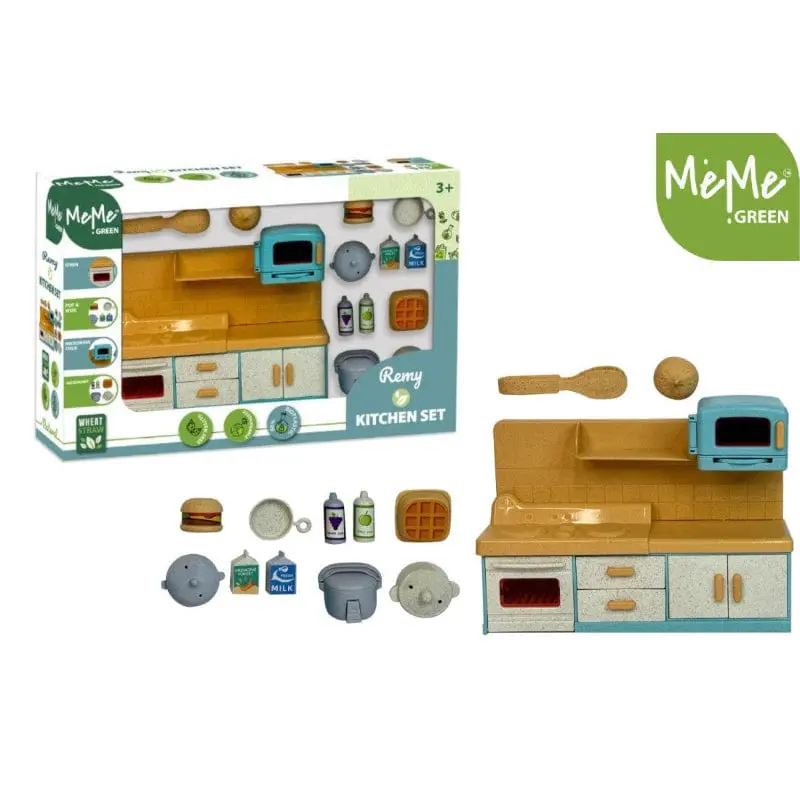 Playset Cucina Mini Chef con accessori inclusi - Meme Green Bioplastica