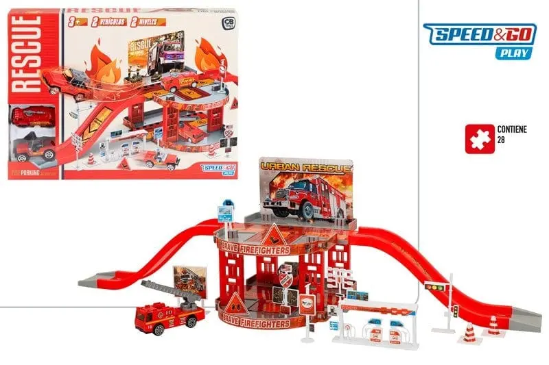 Playset Vigili del Fuoco con 2 Veicoli