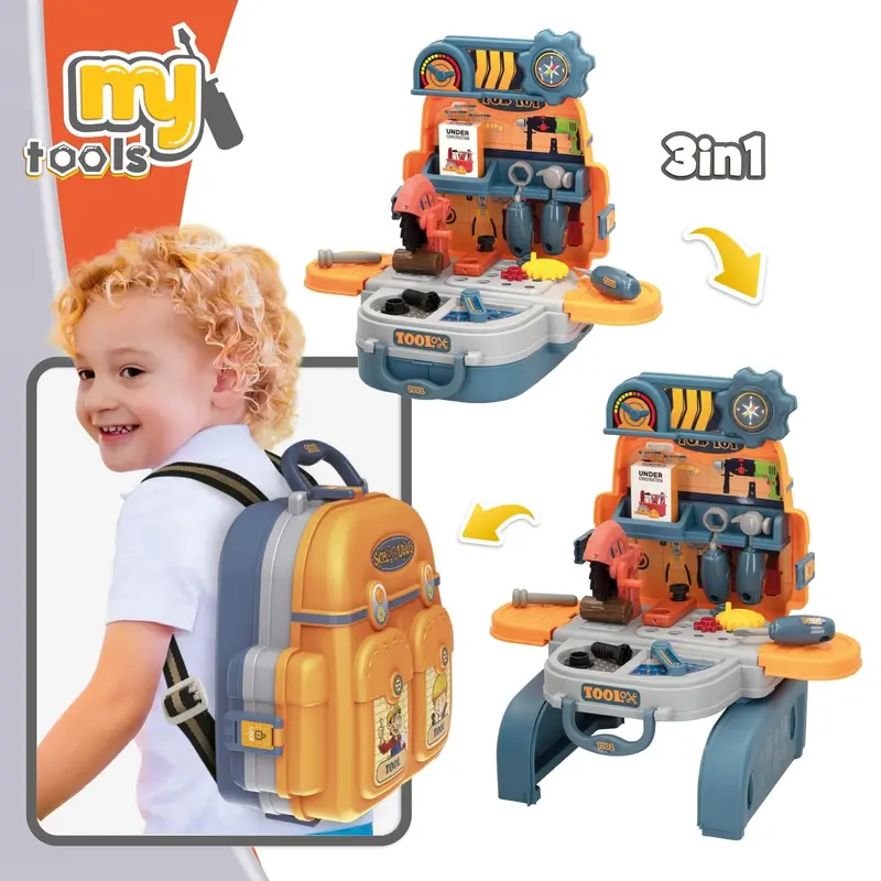 Playset Zaino con Attrezzi da Lavoro Giocattolo