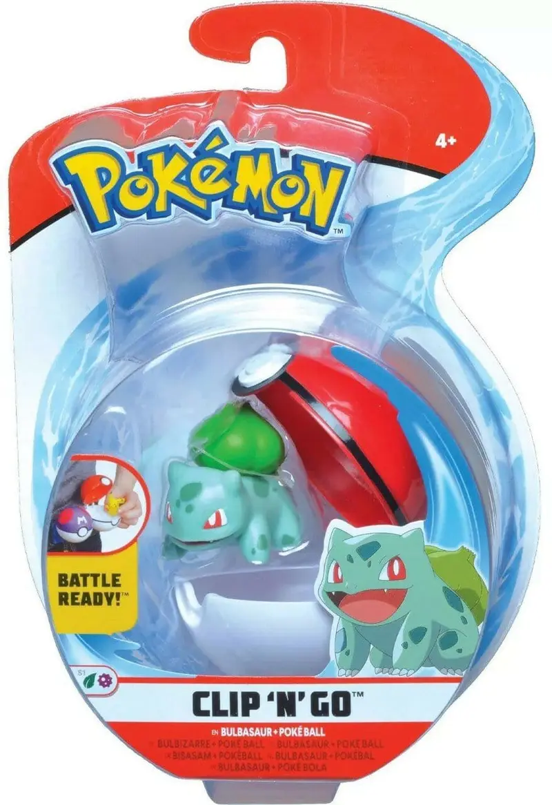 Pokemon Clip n Go | Pokeball Bulbasaur con Sfera