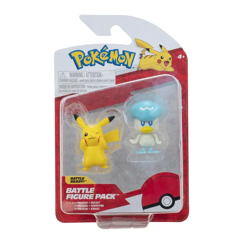 Pokemon Quaxley & Pikachu 2 Personaggi