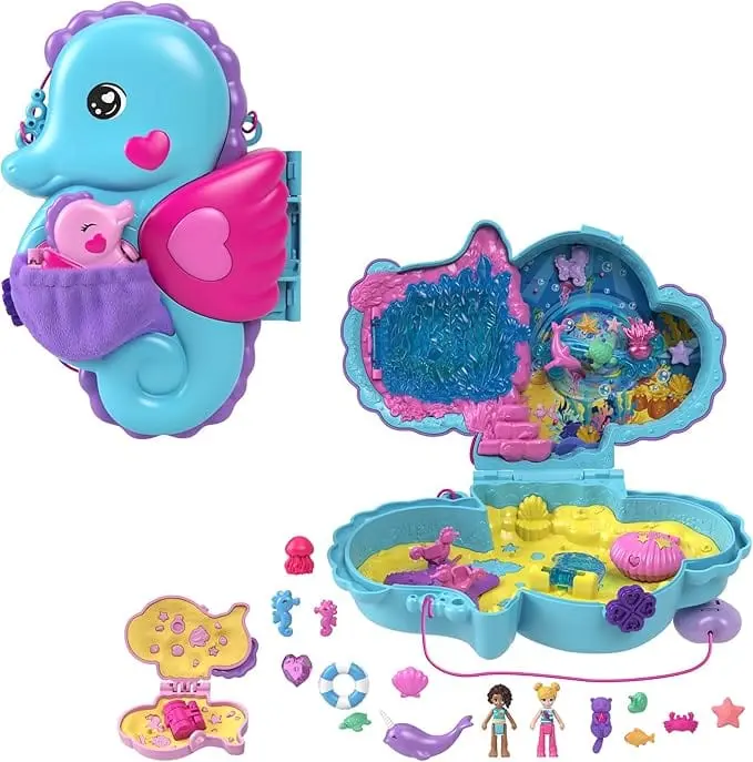 Polly Pocket- Borsetta Cavallucci Marini Playset 2 in 1