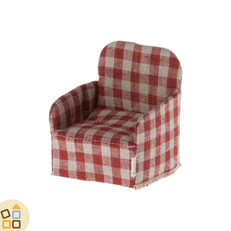 POLTRONA TOPO, ROSSO QUADRI