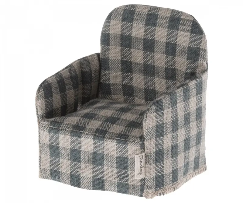 POLTRONA TOPO, VERDE QUADRI