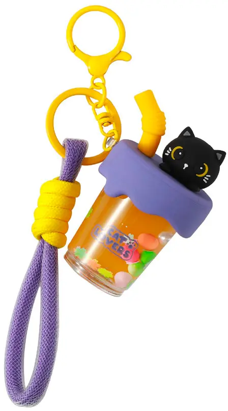 PORTACHIAVI BUBBLE GATTO NERO