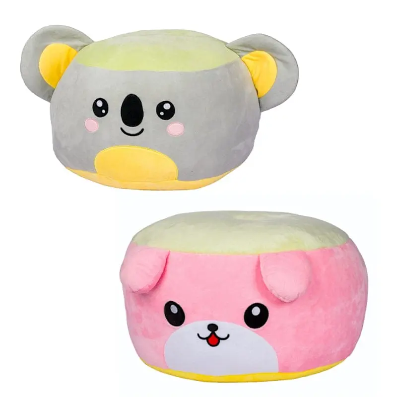 Pouf in Peluche per Bambini a tema Animali 40x25cm