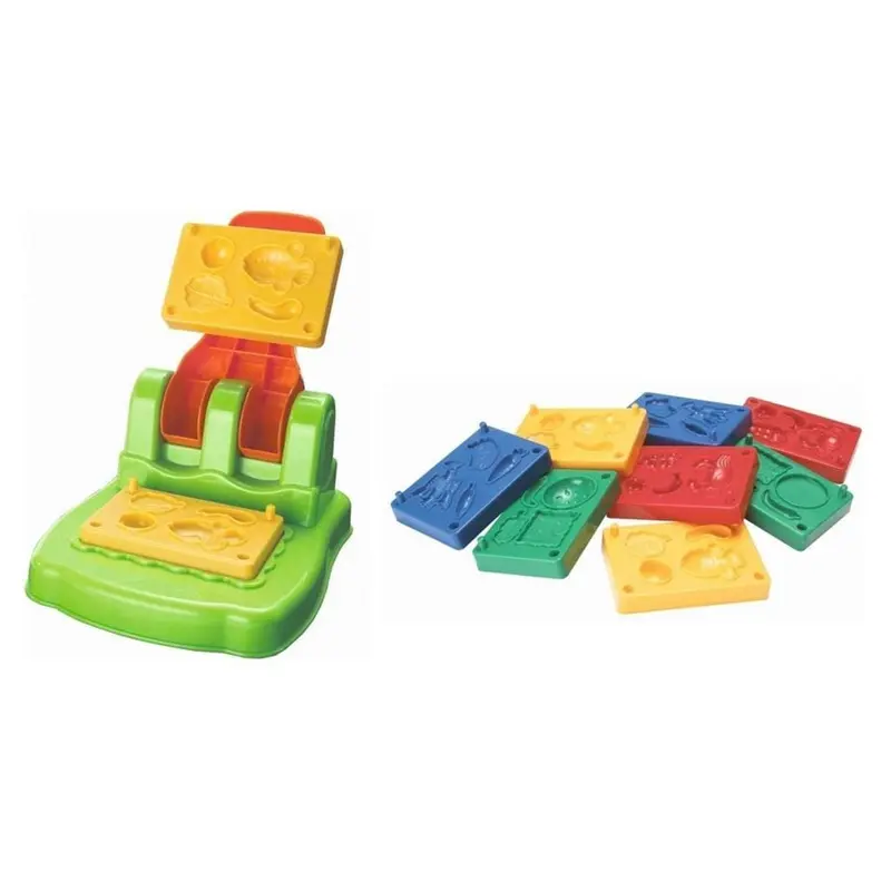 Pressa plastilina - Accessori e 4 Vasetti di Pasta Modellante