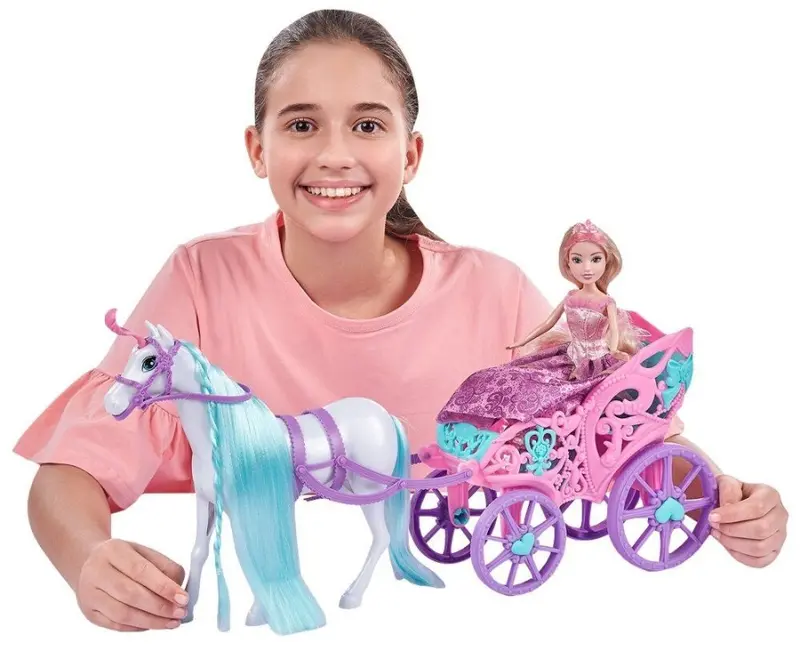 Principessa con Carrozza e Cavallo, grande playset Glitzeez