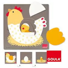 Puzzle 3 Livelli Gallina - Goula