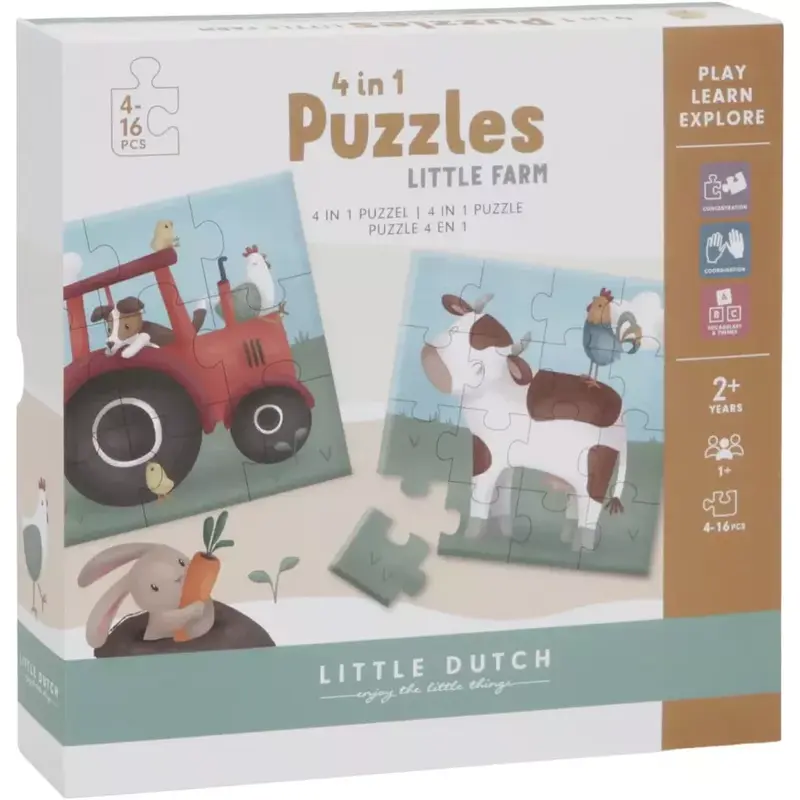 Puzzle 4 in 1 Little Dutch Little Farm