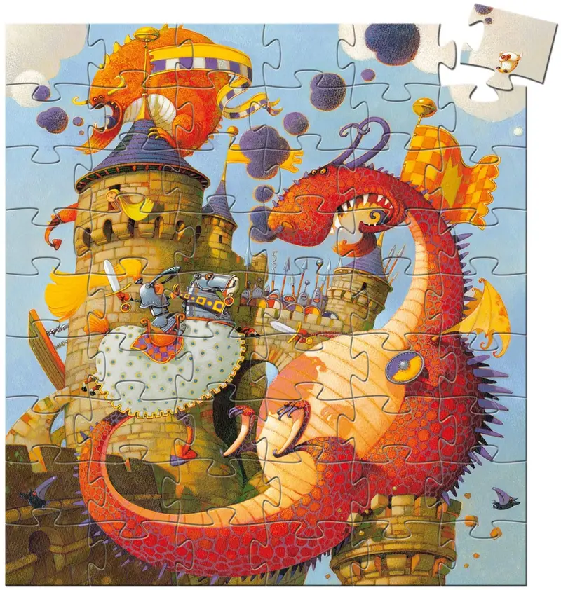 PUZZLE 54PZ, CAVALIERE E DRAGO