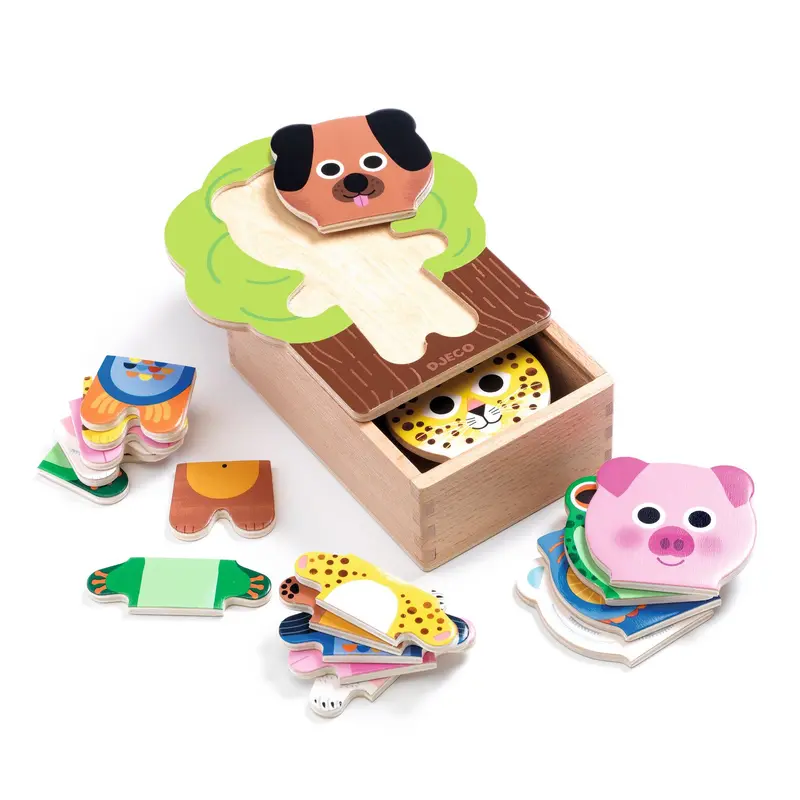 Puzzle ad Incastri in Legno con Animali Arbra Mix (DJ01626)