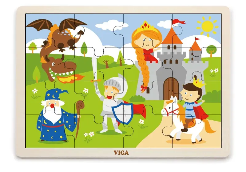 Puzzle Castello in legno 16 pezzi - Viga - Art. 51458