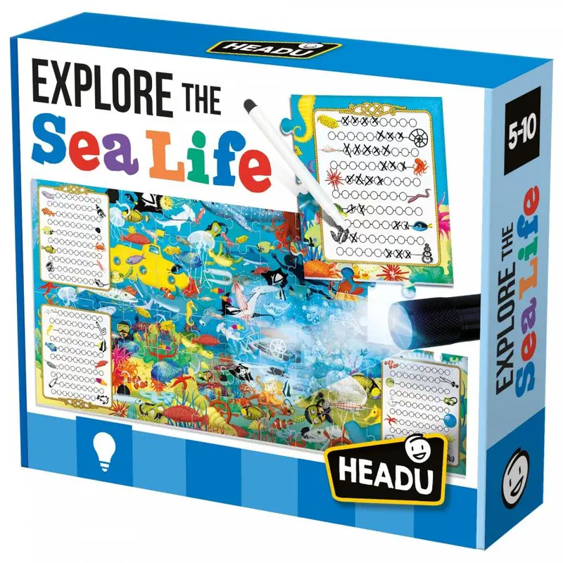 PUZZLE DIDATTICO, EXPLORE THE SEA LIFE 5-10