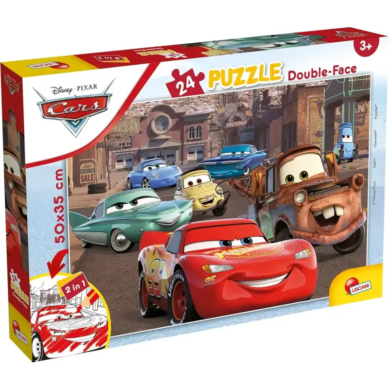 Puzzle double-face CARS 24 pezzi