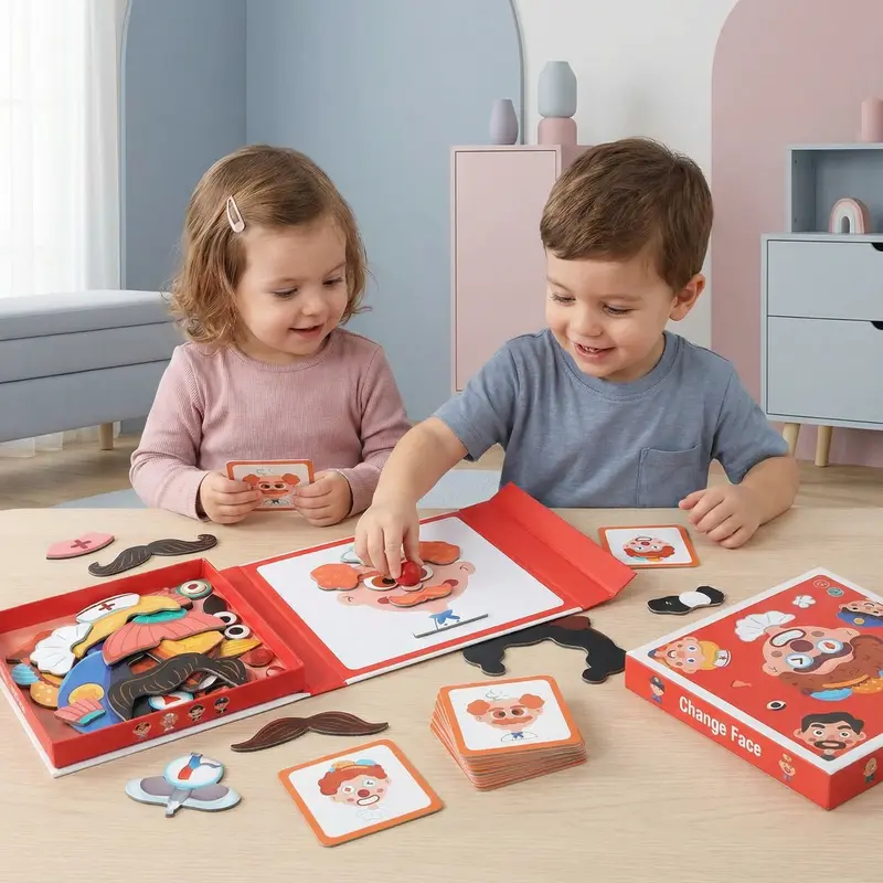 Puzzle educativo delle espressioni facciali per bambini