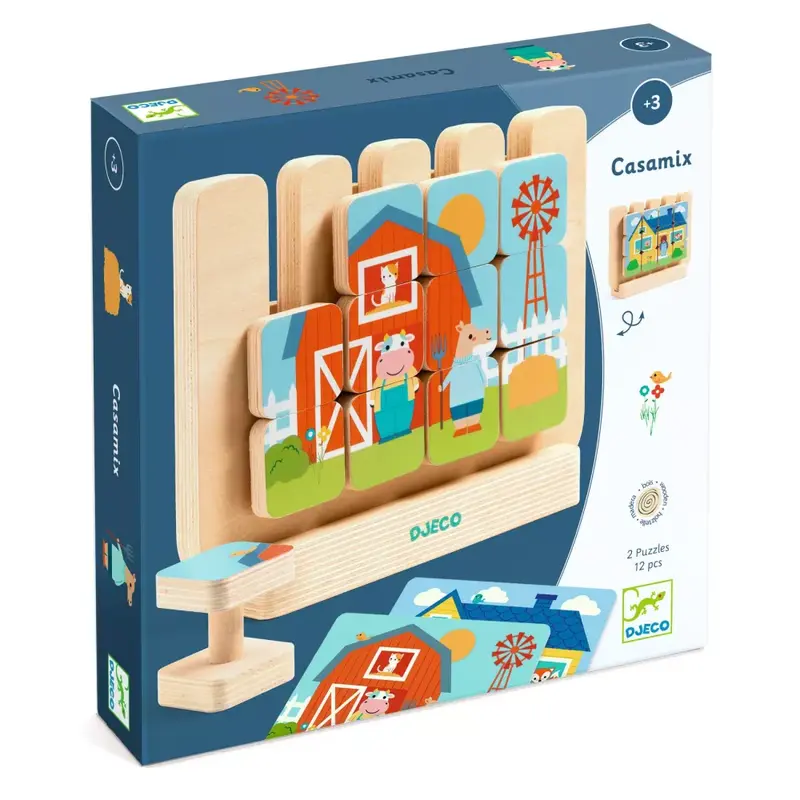 Puzzle in Legno Verticale Casamix Djeco