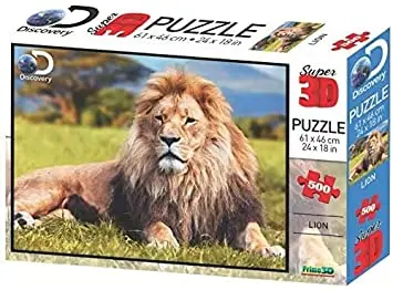 Puzzle Prime 3D 500 pezzi National Geographic - Leone africano - Puzzle lenticolare