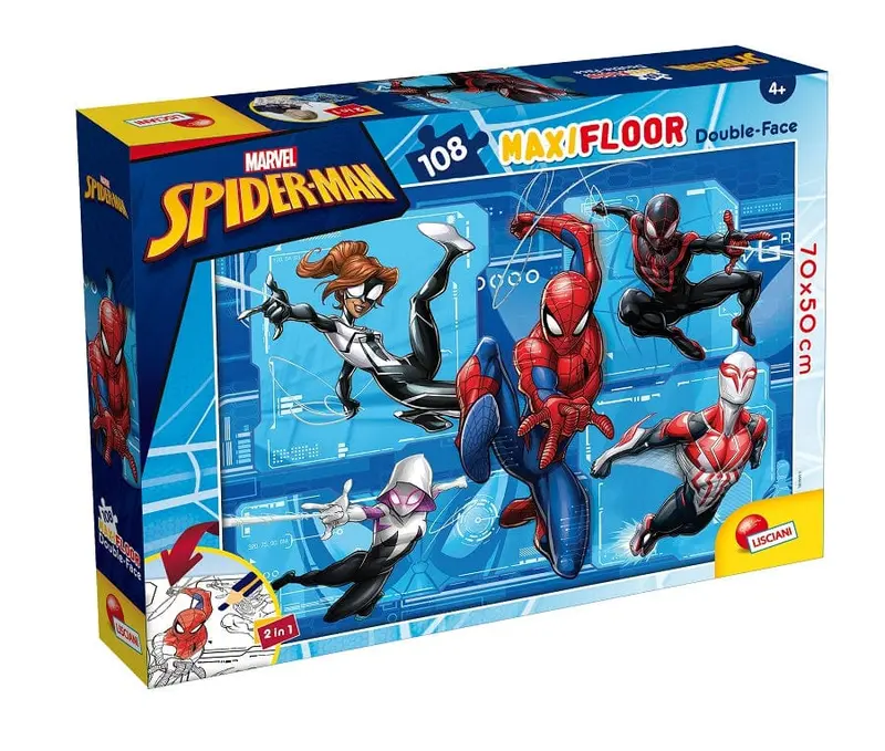 Puzzle Spiderman 108 pezzi con lato Colorabile