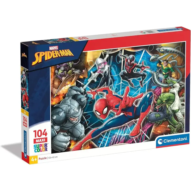 Puzzle Spiderman maxi supercolor 104 pezzi