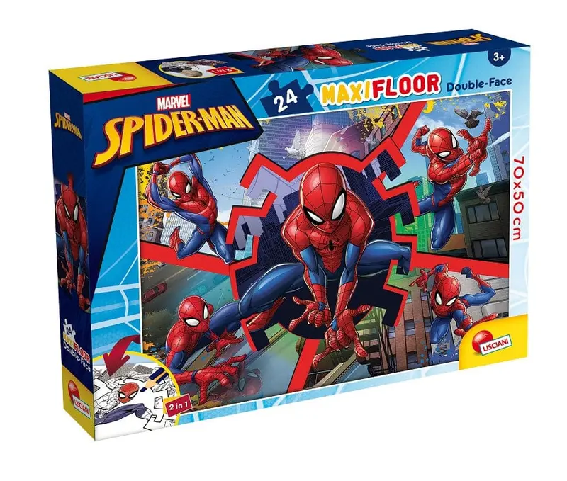 Puzzle Spiderman Tessere Grandi con lato Colorabile