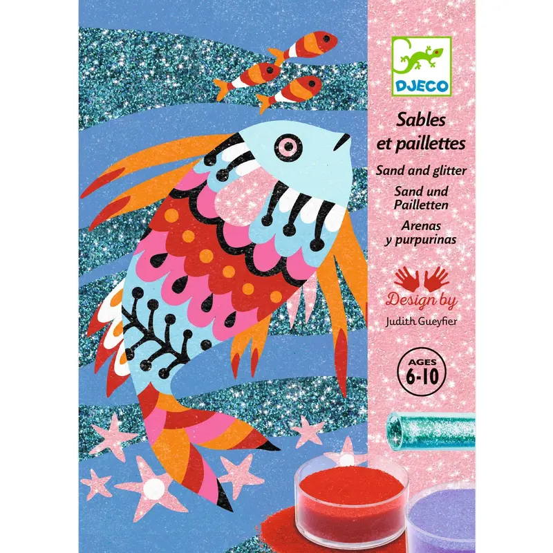 Quadri di sabbie e lustrini, Pesci colorati - Djeco - Art. 08661