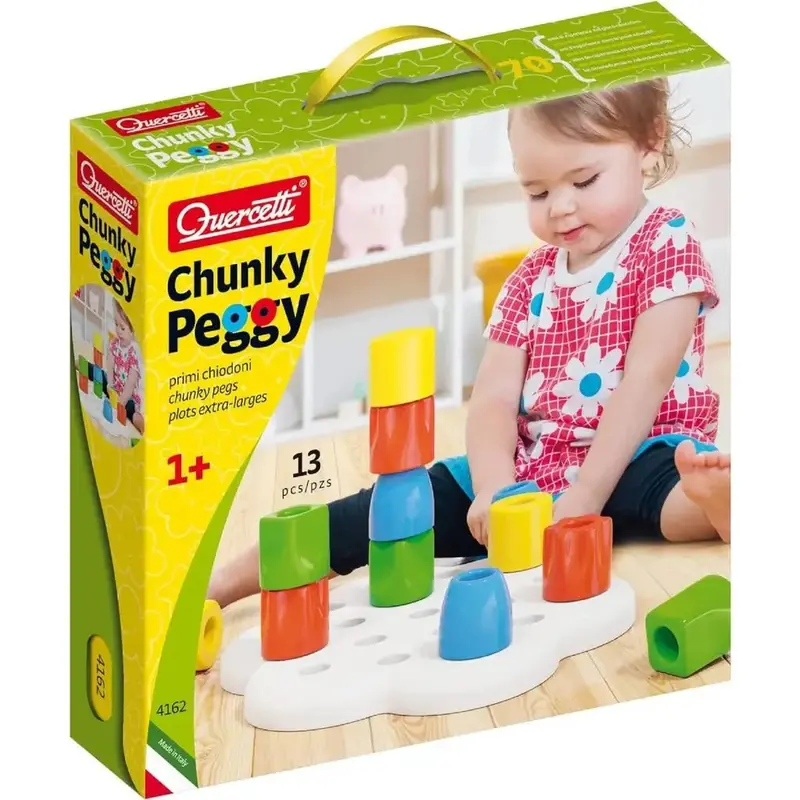 Quercetti 4162 Chunky Peggy Chiodoni Bambini 1+