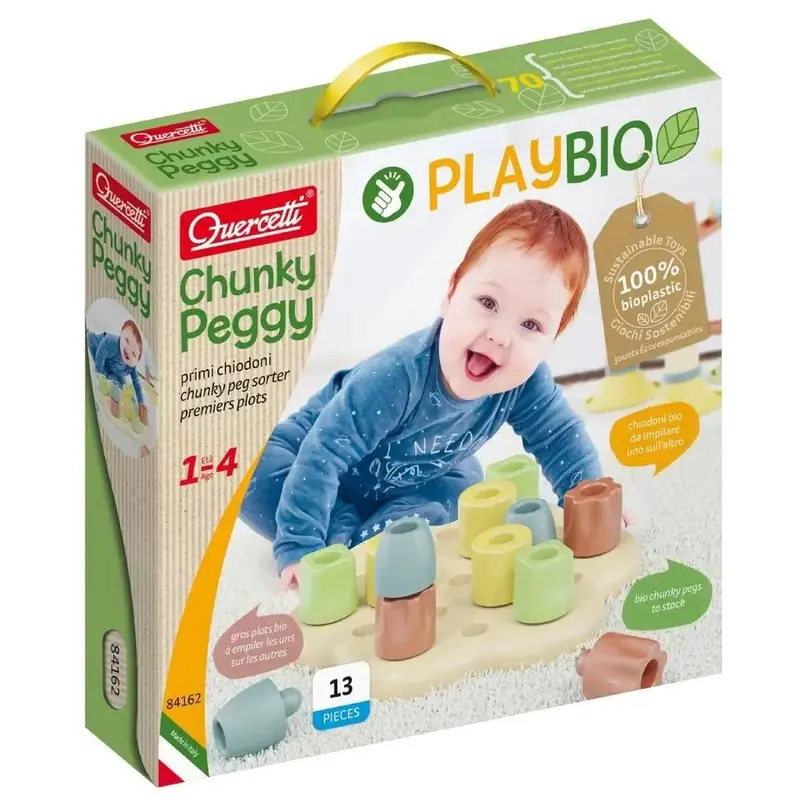 Quercetti 84162 Chunky Peggy Chiodoni 1-4 Anni