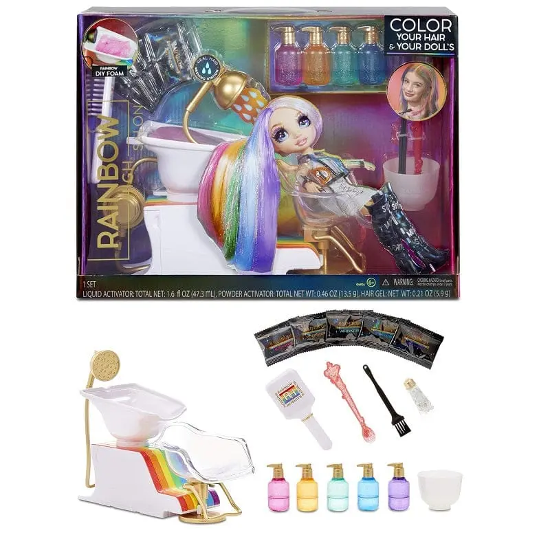 Rainbow High Rainbow Surprise, Playset Salone Parrucchiere Capelli Arcobaleno