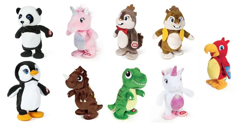 Ripetix Peluche Animali che Camminano e Ripetono tutto quello che vuoi