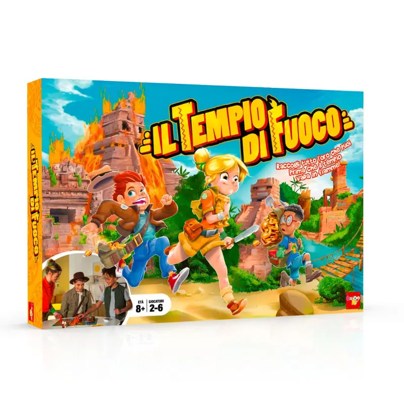 Rocco Giocattoli Il Tempio di Fuoco Gioco da Tavolo Avventura con Trappole e Tes