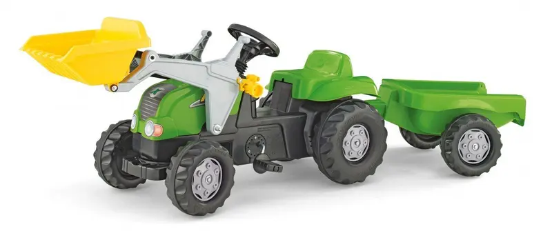 Rolly Toys Trattore Con Ruspa E Rimorchio Verde