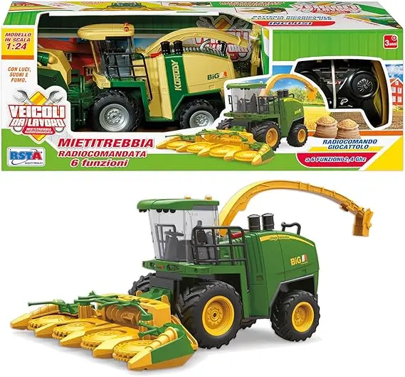 RsToys Mietitrebbia Rc 6 Funzioni 2,4 GHz Luci Suoni