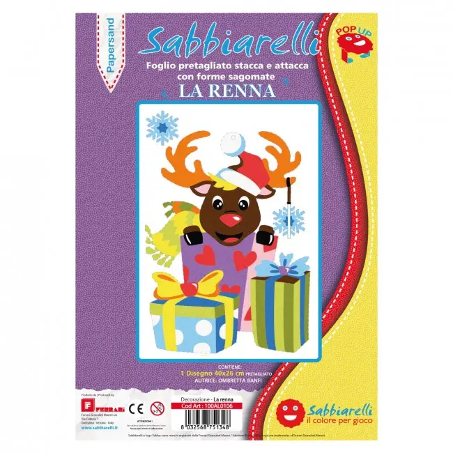 SABBIARELLI DECORAZIONE PAPAERSAND - LA RENNA