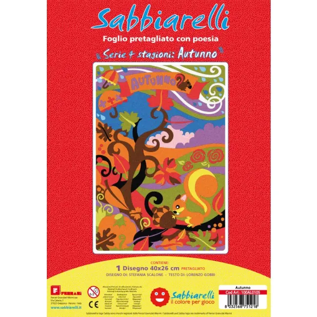 SABBIARELLI Serie 4 stagioni - AUTUNNO - 1 maxi disegno (26x40cm)