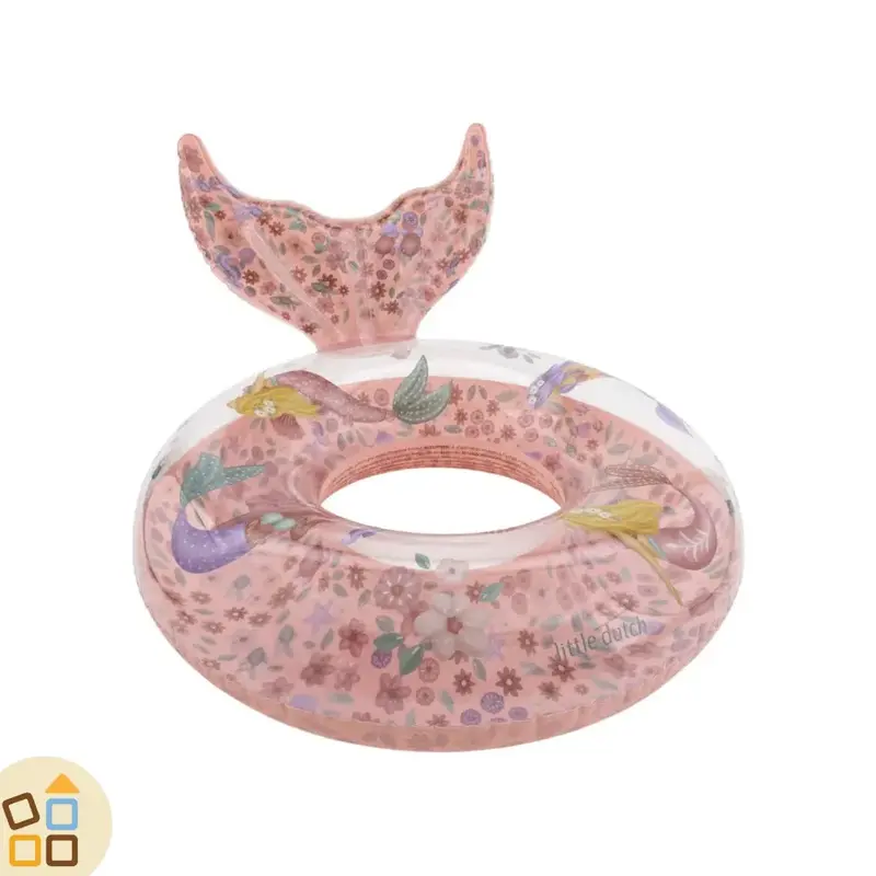SALVAGENTE GONFIABILE CON CODA SIRENA, ROSA