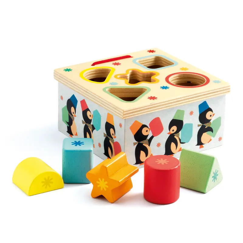 Scatola con Forme in Legno ad Incastro Geo Junzo