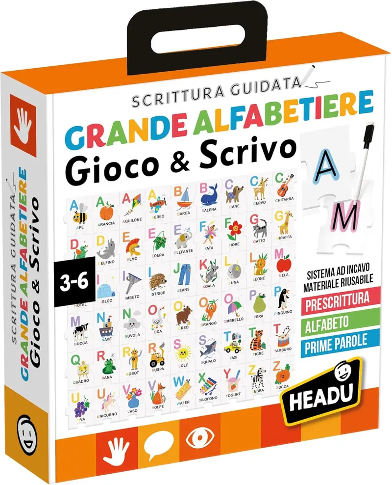 Scrittura Guidata Grande Alfabeto Headu 3-9 ANNI