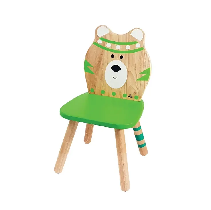 SEDIA IN LEGNO, ORSO VERDE