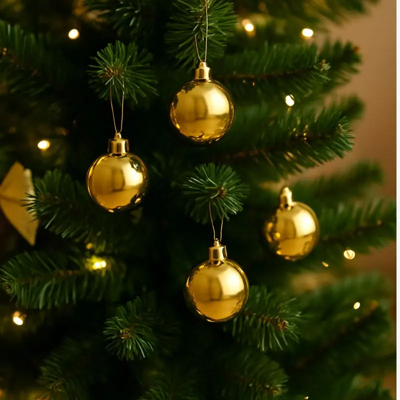 Set 21 Palle di Natale Oro Ø4 cm Decorazioni in Box PVC 3A21E03/DG