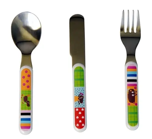 Set 3 Posate Acciaio Inox e Melamina - Ebulobo - Art. E20010