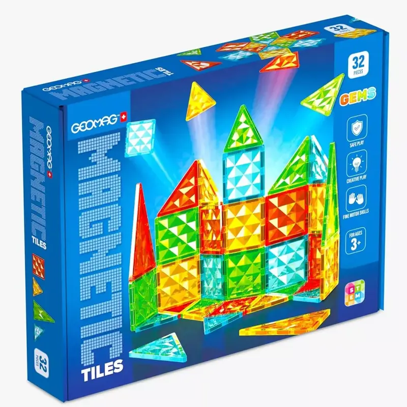 Set 32 Tessere Magnetic Tiles Geomag