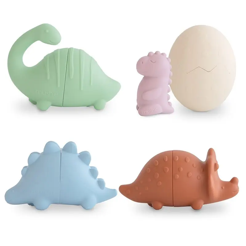 Set 4 Giochi da Bagno - Dinosauri - Colori Assortiti